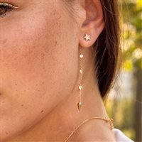 Orecchini Rue des Mille Donna Stardust Double in Argento Zircone ORZ-CAT LAN - ORZ-CAT LAN